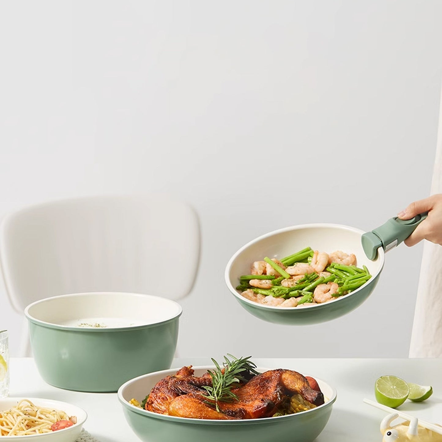 Genio Ceramic Cookware Set 16Pcs