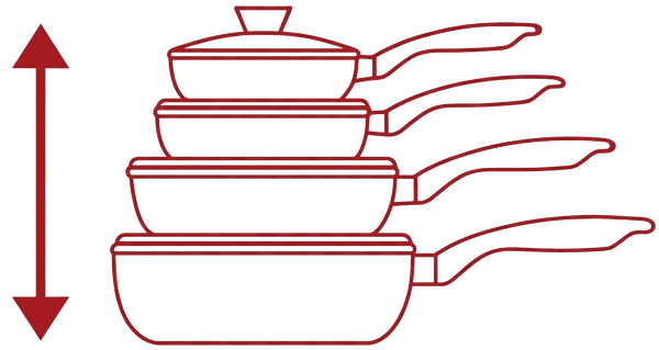 Smart Stacking:
50% Space Saving