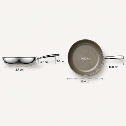 Triply SS Titanium-Ceramic Pan