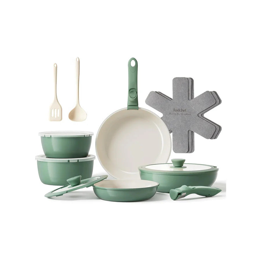 Genio Ceramic Cookware Set 16Pcs