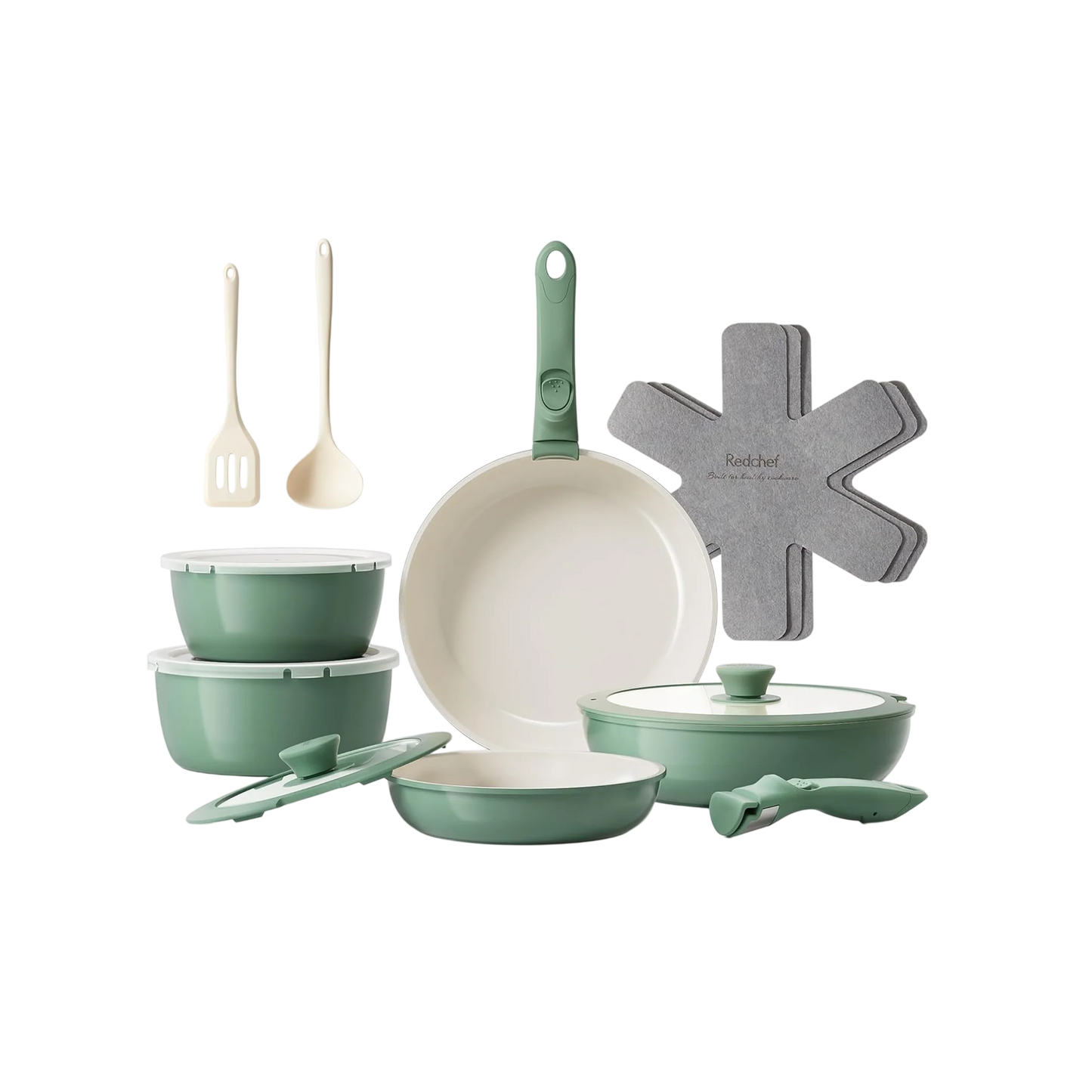 Genio Ceramic Cookware Set 16Pcs